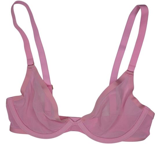 CUUP The Plunge Mesh Bra Rose Pink 30C - Picture 2 of 7